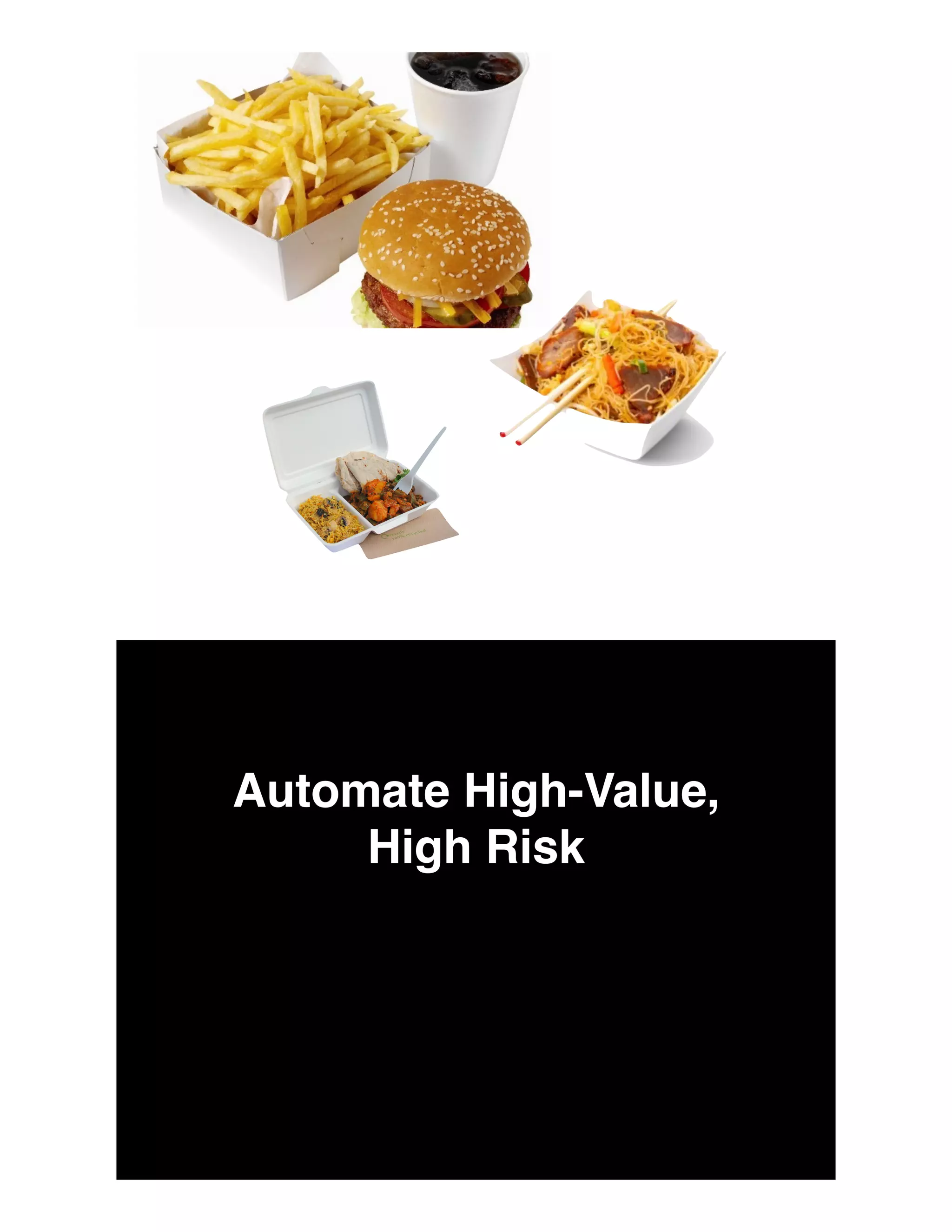 Automate High-Value,
High Risk
 