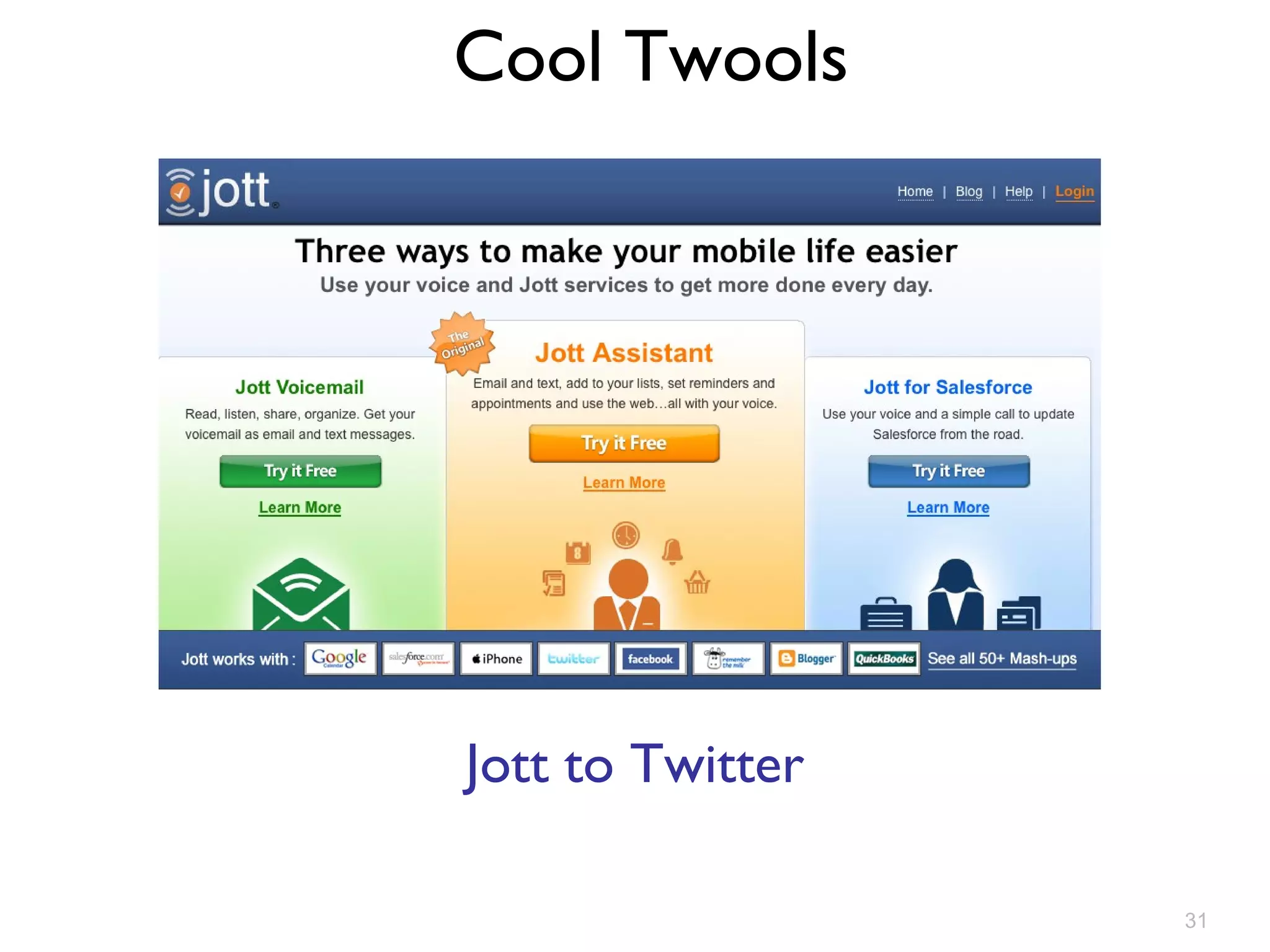 Cool Twools Jott to Twitter 