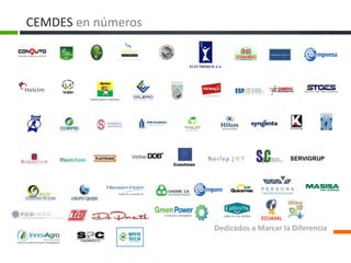 CEMDES en números
SERVIGRUP
Coastman
Dedicados a Marcar la Diferencia
 