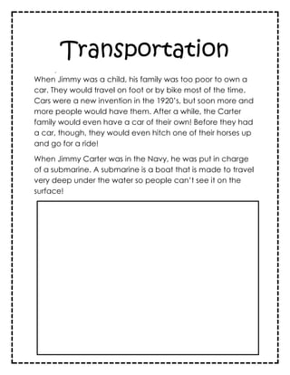 Jimmycarter transportationcommunication