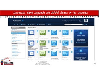 Deutsche Bank Expands Its APPS Store in its website
66
 