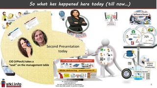 So what has happened here today (till now…)
9
CIO (VPtech) takes a
“seat” on the management table
 