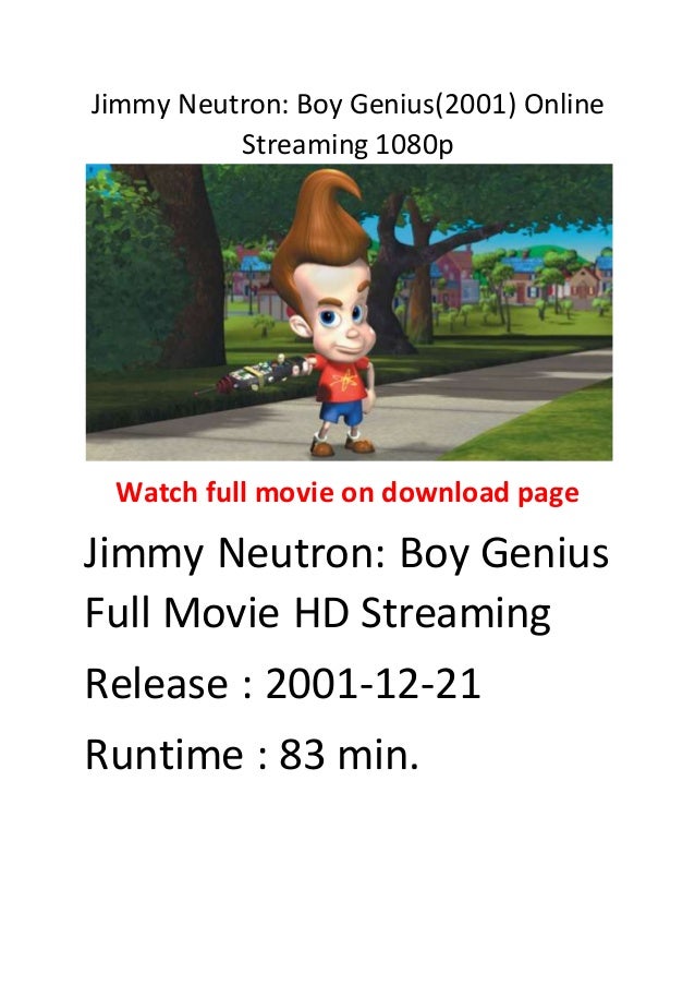 Jimmy neutron boy genius(2001) online streaming 1080p list 