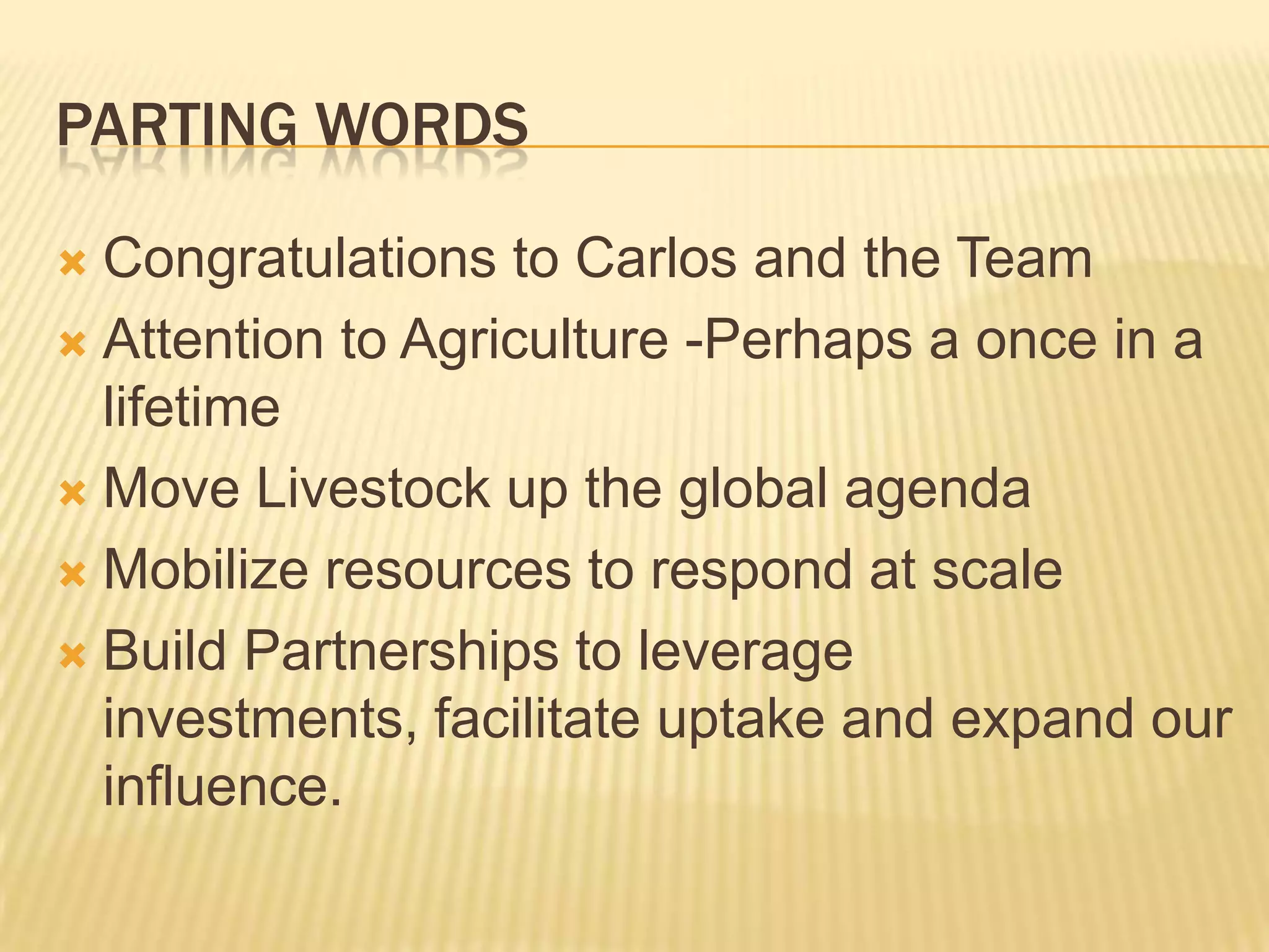 What should ILRI deliver?