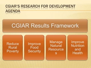 ILRI’s Future in the Emerging Global Context: What are the critical outcomes that ILRI should deliver in the next 5 to 10 years?