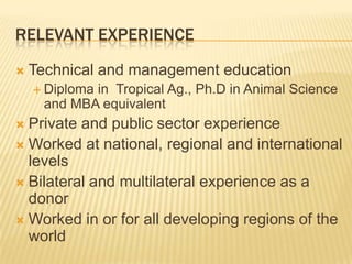 ILRI’s Future in the Emerging Global Context: What are the critical outcomes that ILRI should deliver in the next 5 to 10 years?