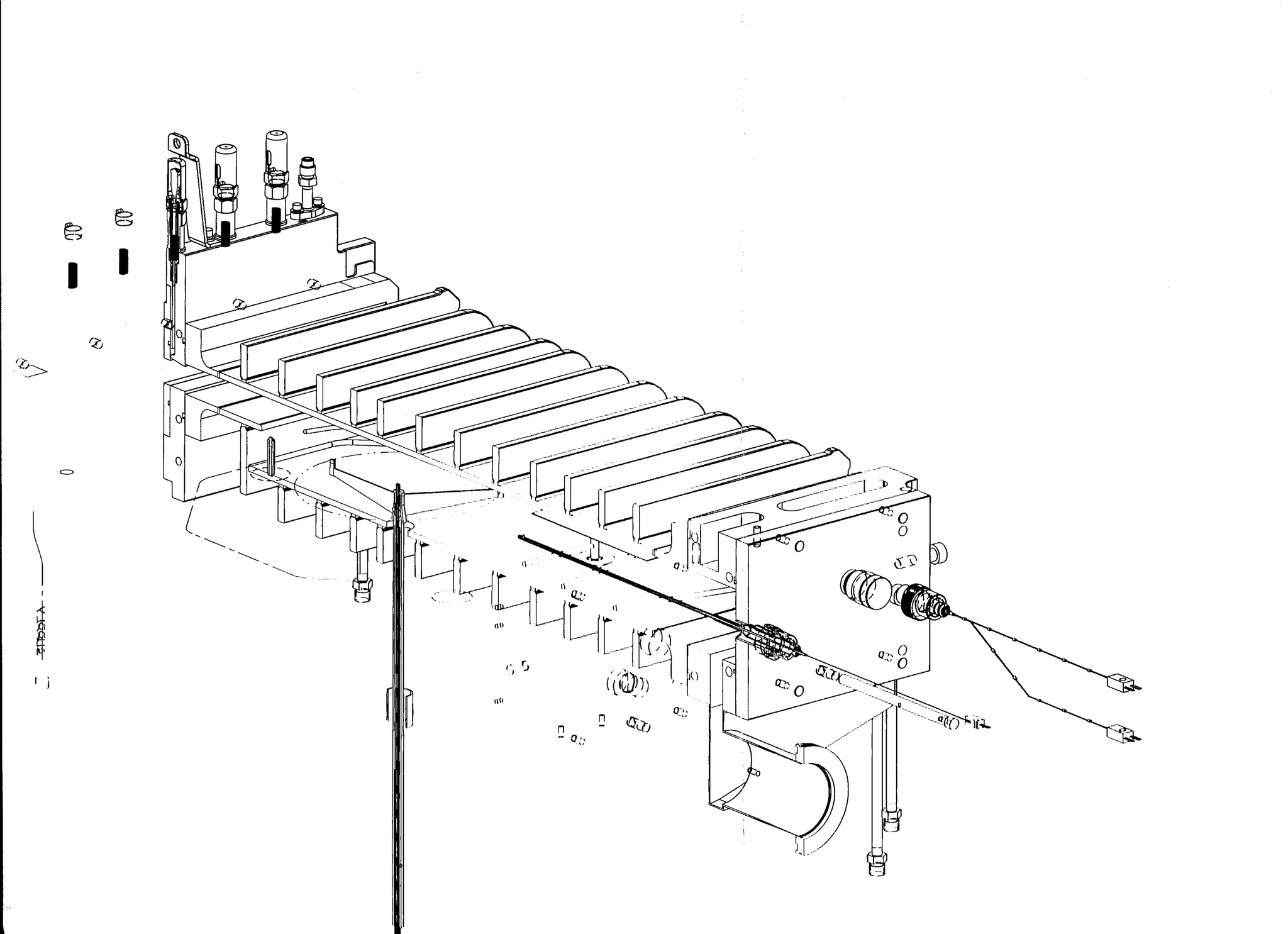 ASM Epitaxy Quartz Chamber (Section view) -
circa 1988-2009 - Part of a three man team
tasked with developing a quartz process
chamber for wafers ranging in size from
100mm to 200mm. Includes various designs for
"susceptors", a graphite disc that supports the
wafer and thermocouples encased in quartz
sheaths.
 