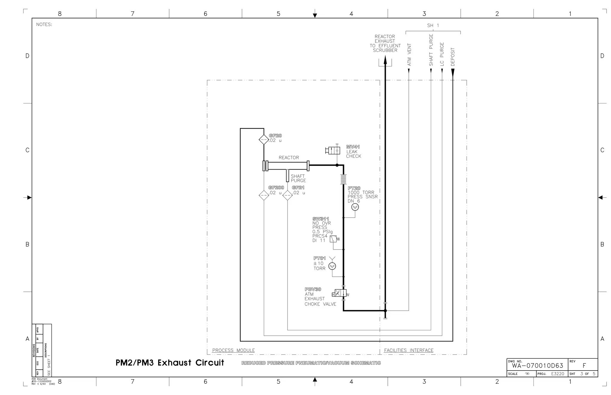 ASM Gas Schematic - sheet 3 - circa 1988-2009 -
Atmospheric Exhaust System - Autocad v. 14
 
