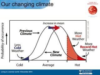 Living in a warmer world: 4 December 2014
Our changing climate
 