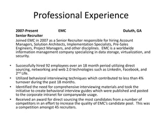 Jim Sandrock Resume