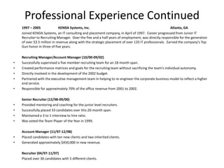 Jim Sandrock Resume