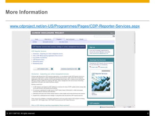 [Slidecast] Leveraging CDP (Carbon Disclosure Project) Data to Drive ...