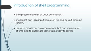 SHELL PROGRAMMING | PPT