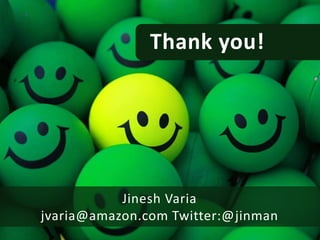 Keys to choosing a CloudSecurity and OperationalExcellenceProvides Flexibility and ChoiceListens to the customer’s requests and iterates quicklyContinues to lower costs for customersHelps the customer compete in the Global Market