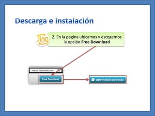 2. En la pagina ubicamos y escogemos
       la opción Free Download
 