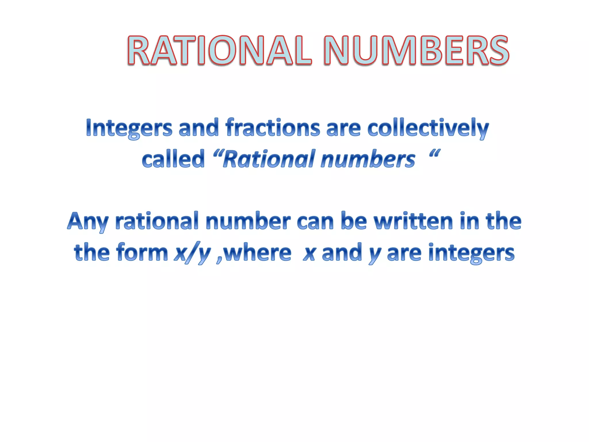 A POWERPOINT PRESENTATION ON RATIONAL NUMBERS | PPTX