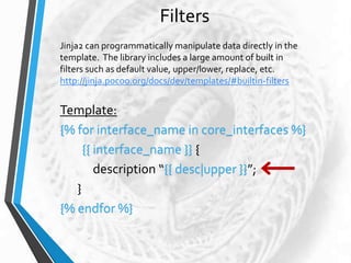 Python Jinja Template Example Python (Jinja2) Templates for Network Automation | PPTX