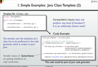 JIOWA Code Generation Framework & Template Engine