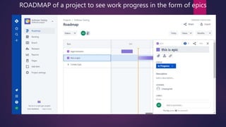 ROADMAP of a project to see work progress in the form of epics
 