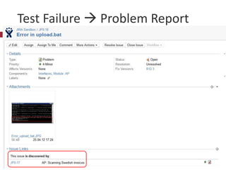 Test Failure  Problem Report
 