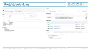 Projektabwicklung 
© Communardo Software GmbH · Kleiststraße 10 a · D-01129 Dresden/Germany · Fon +49 (351) 833 82-0 · Mail info@communardo.de · www.communardo.de Seite 
11 
 