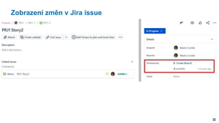 32
Zobrazení změn v Jira issue
 