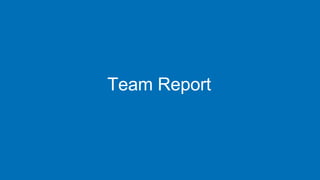 Team Report
 