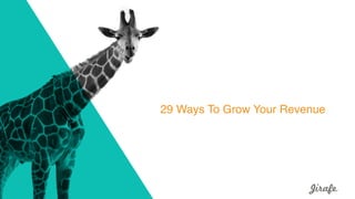 29 Ways To Grow Your Revenue
 