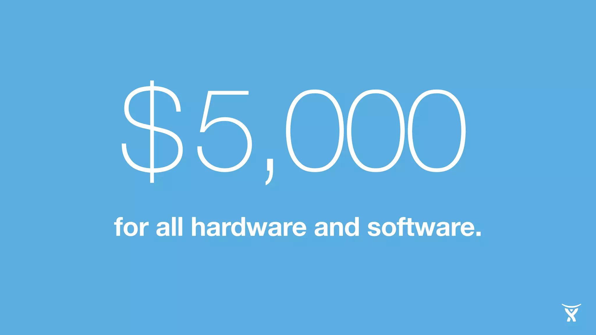 5,000 
$ 
for all hardware and software. 
 
