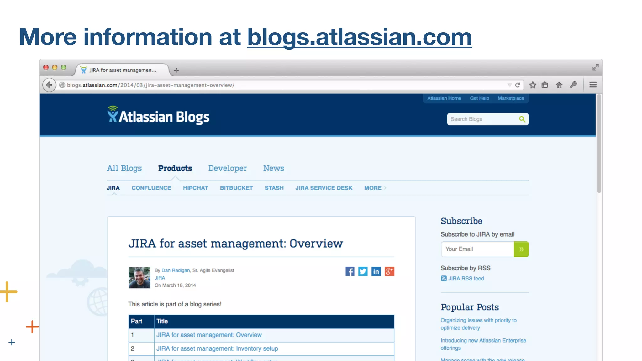 More information at blogs.atlassian.com 
 