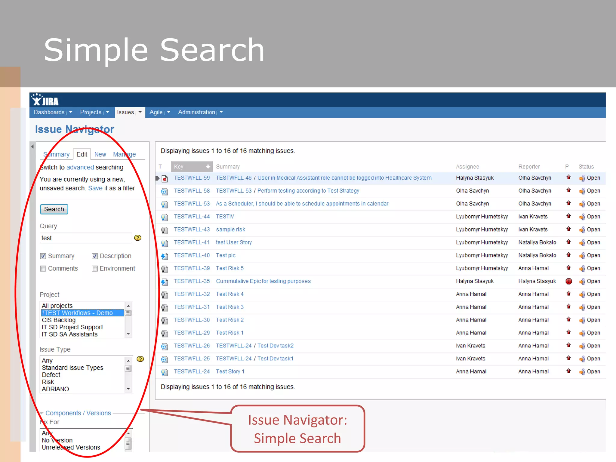 Simple Search




           Issue Navigator:
            Simple Search
 