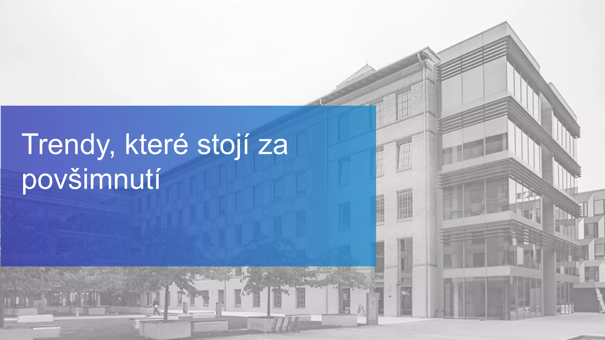 Trendy, které stojí za
povšimnutí
 