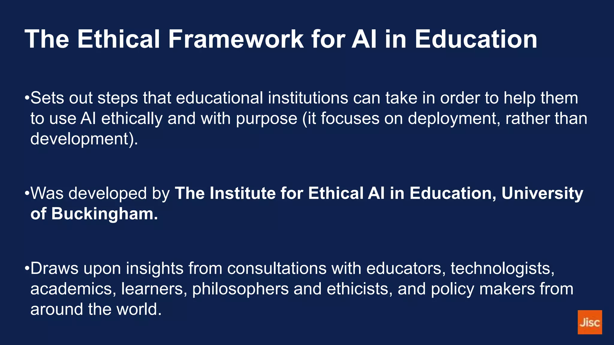 An introduction to the ethics of AI in education | PPTX