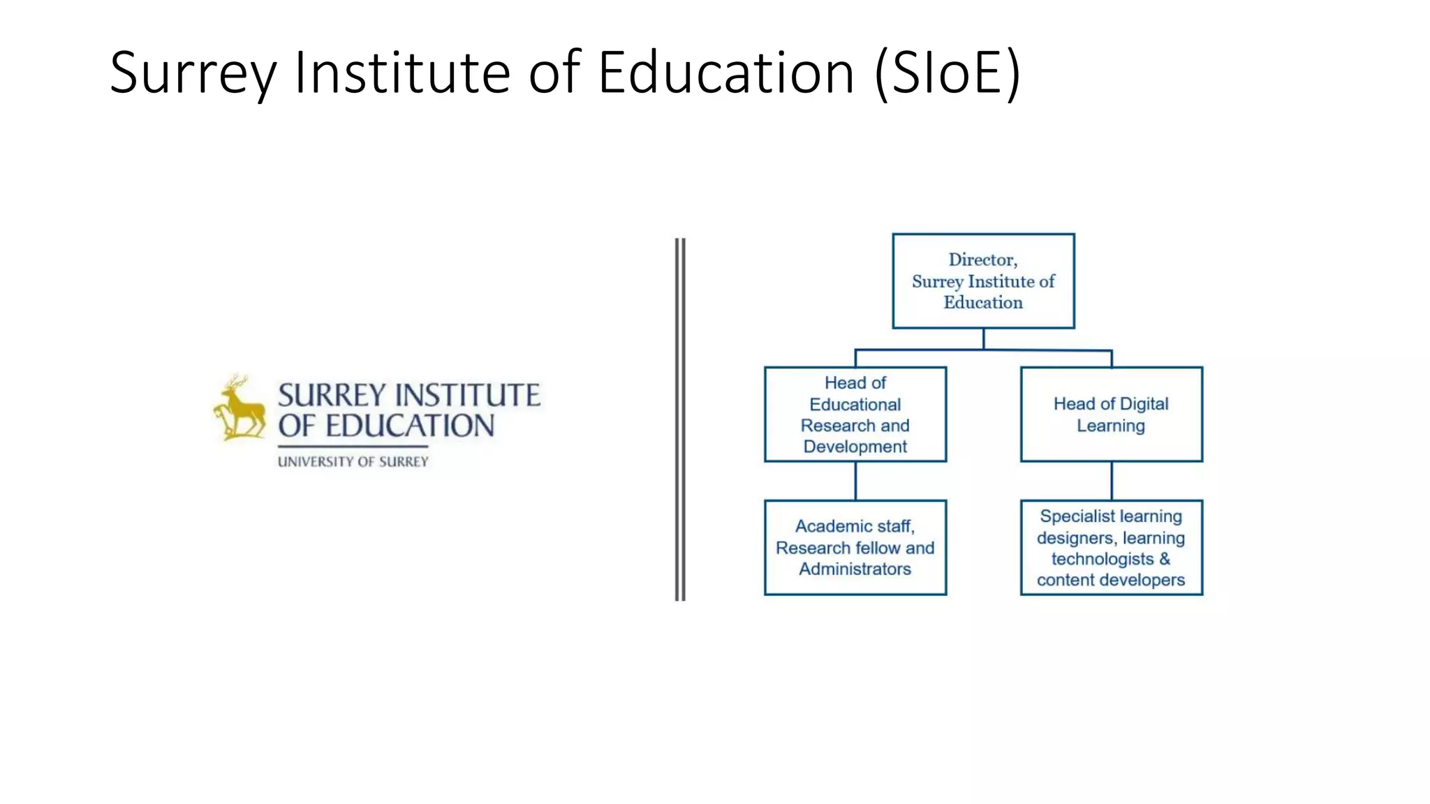 Surrey Institute of Education (SIoE)
 