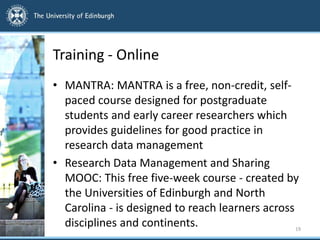 Managing active research in the University of Edinburgh