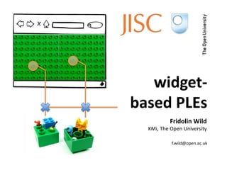 widget-
based PLEs
          Fridolin Wild
  KMi, The Open University

           f.wild@open.ac.uk
 
