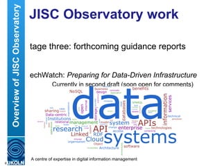 JISC Observatory: Horizon Scanning for Higher & Further Education | PPT