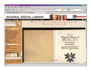 IMPACT is supported by the European Community under the FP7 ICT Work Programme. The project is coordinated by the National Library of the Netherlands.




JISC Workshop: OCR for the Mass Digitisation of Textual Materials, University of Bath, 24 September 2009                                                            7
 