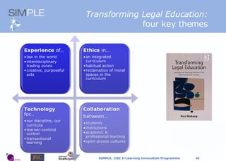 Transforming Legal Education: four key themes 