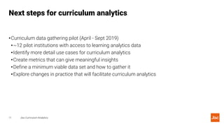 Curriculum analytics: Using data from student learning analytics | PPTX