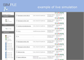 example of live simulation 