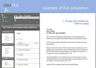 example of live simulation 