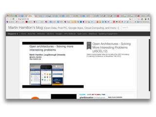 JISCEL12 Open Architectures - Google Apps