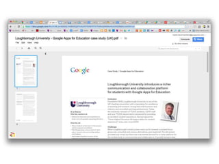 JISCEL12 Open Architectures - Google Apps