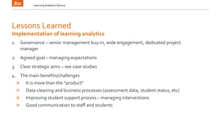 Jisc learning analytics service overview Aug 2018