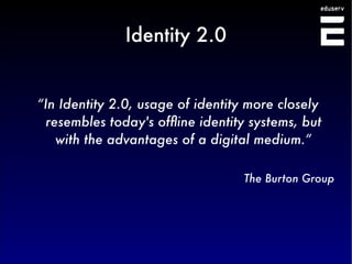 Identity - Future Directions