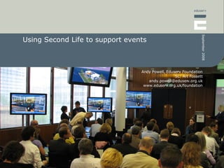 Using Second Life to support events 