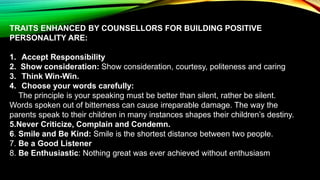 ROLE OF COLLEGE COUNSELLOR | PPTX