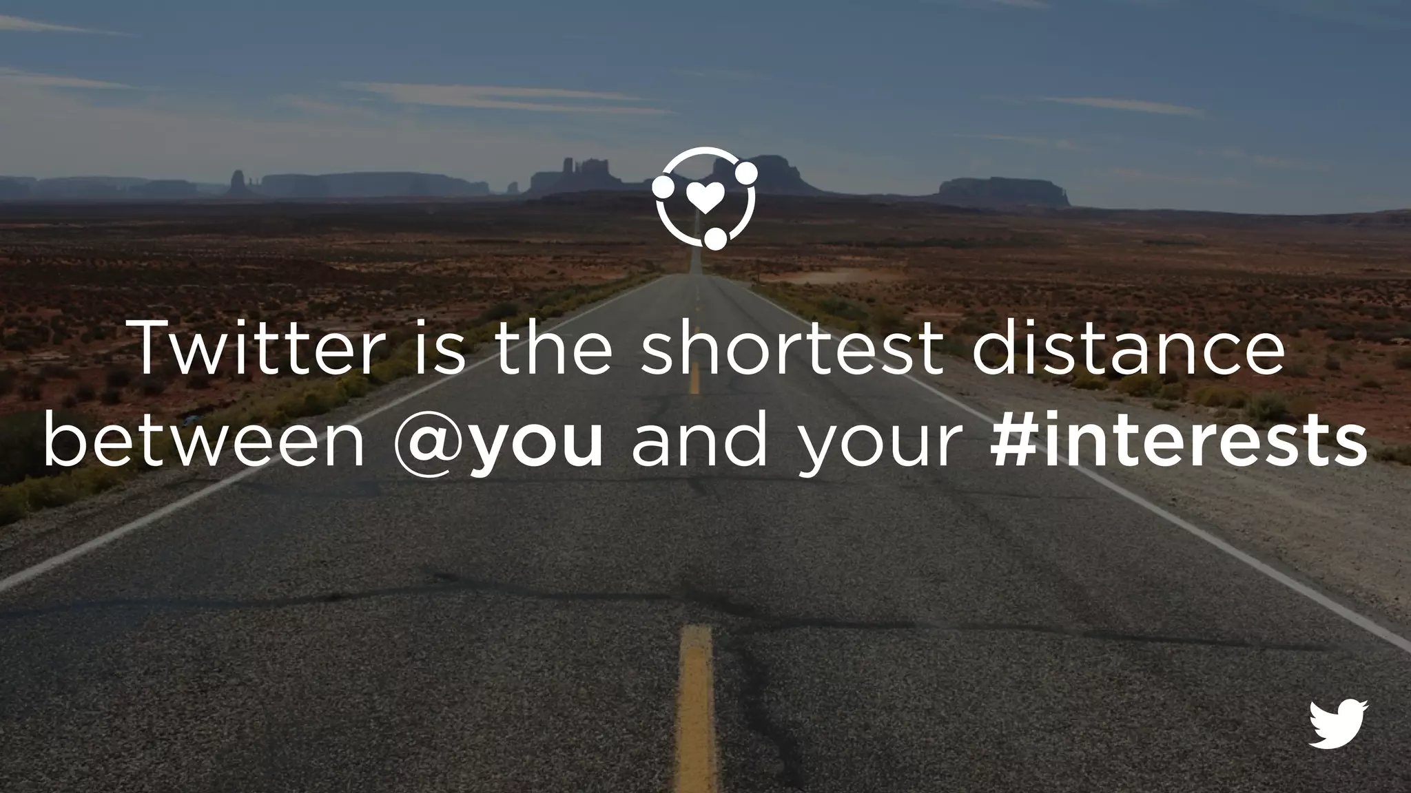Twitter is the shortest distance 
between @you and your #interests 
 