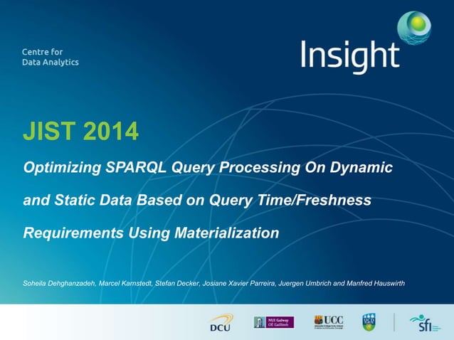 Optimizing SPARQL Query Processing On Dynamic and Static Data Based on ...